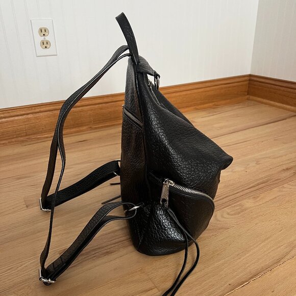 Rebecca Minkoff Black Pebbled Julian Backpack - Picture 5 of 7
